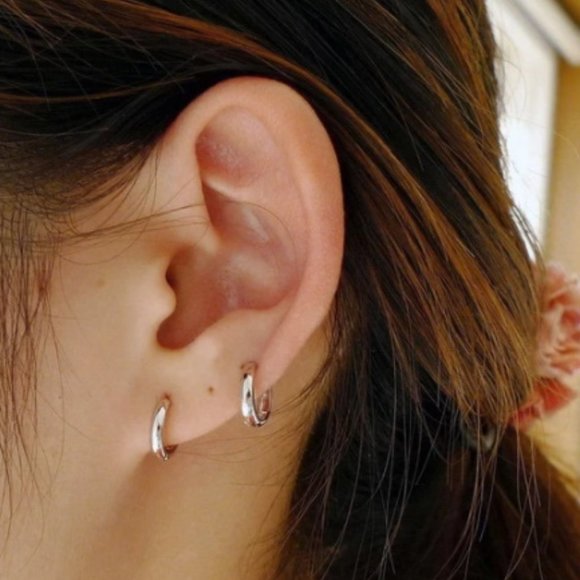 Jewelry - Small hoop hoops earrings 925 sterling silver